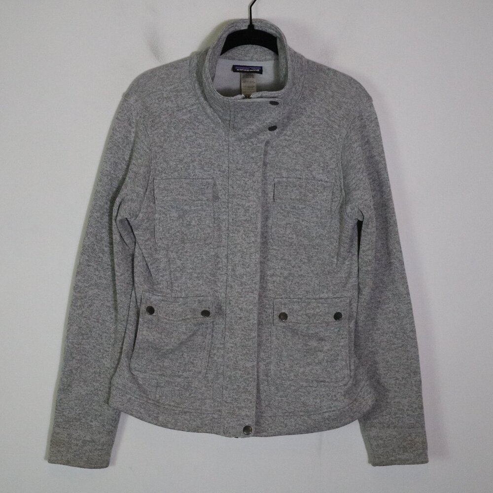 Patagonia‎ Better Sweater Jacket Womens Small Heathered Gray Snap Zip